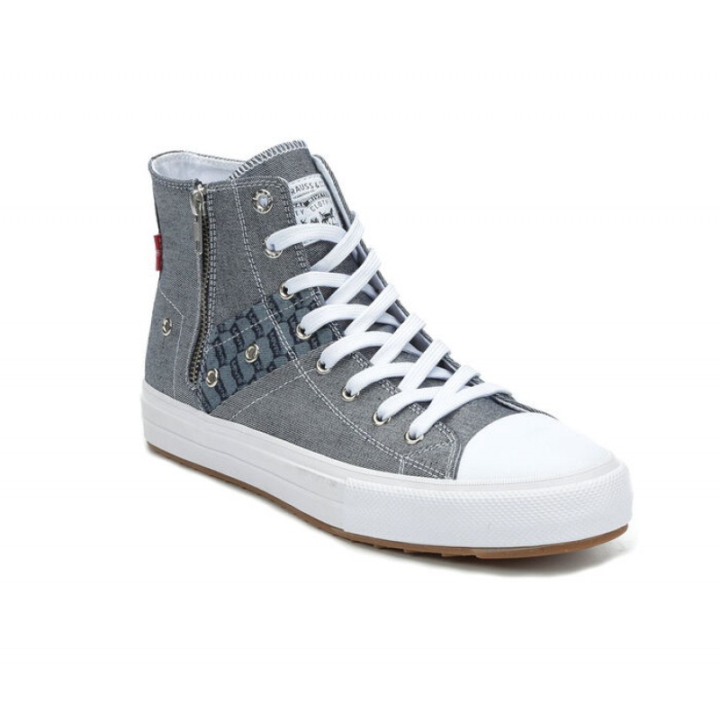 Men's Levis Zip Ex Monogram High-Top Casual Shoes