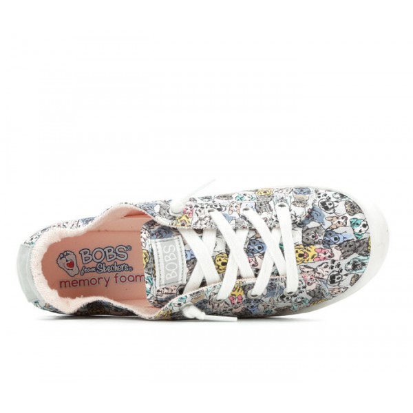 Women's BOBS Pastel Paws 113126 Slip-On Sneakers